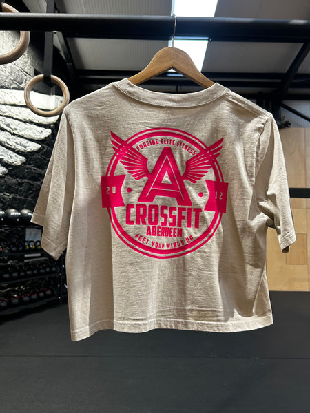 WOMENS BONE CROPPED T