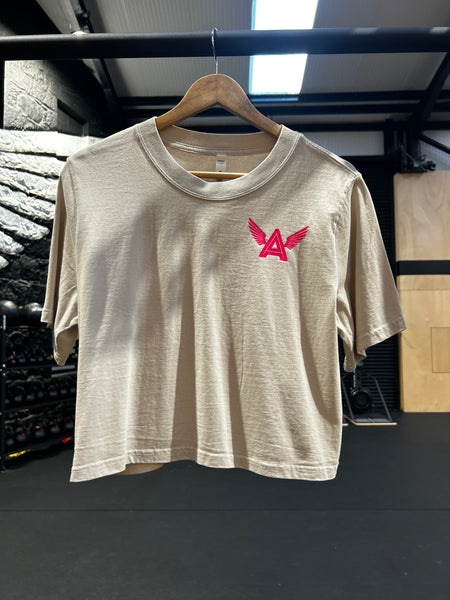 WOMENS BONE CROPPED T