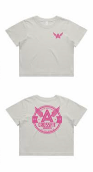 WOMENS BONE CROPPED T